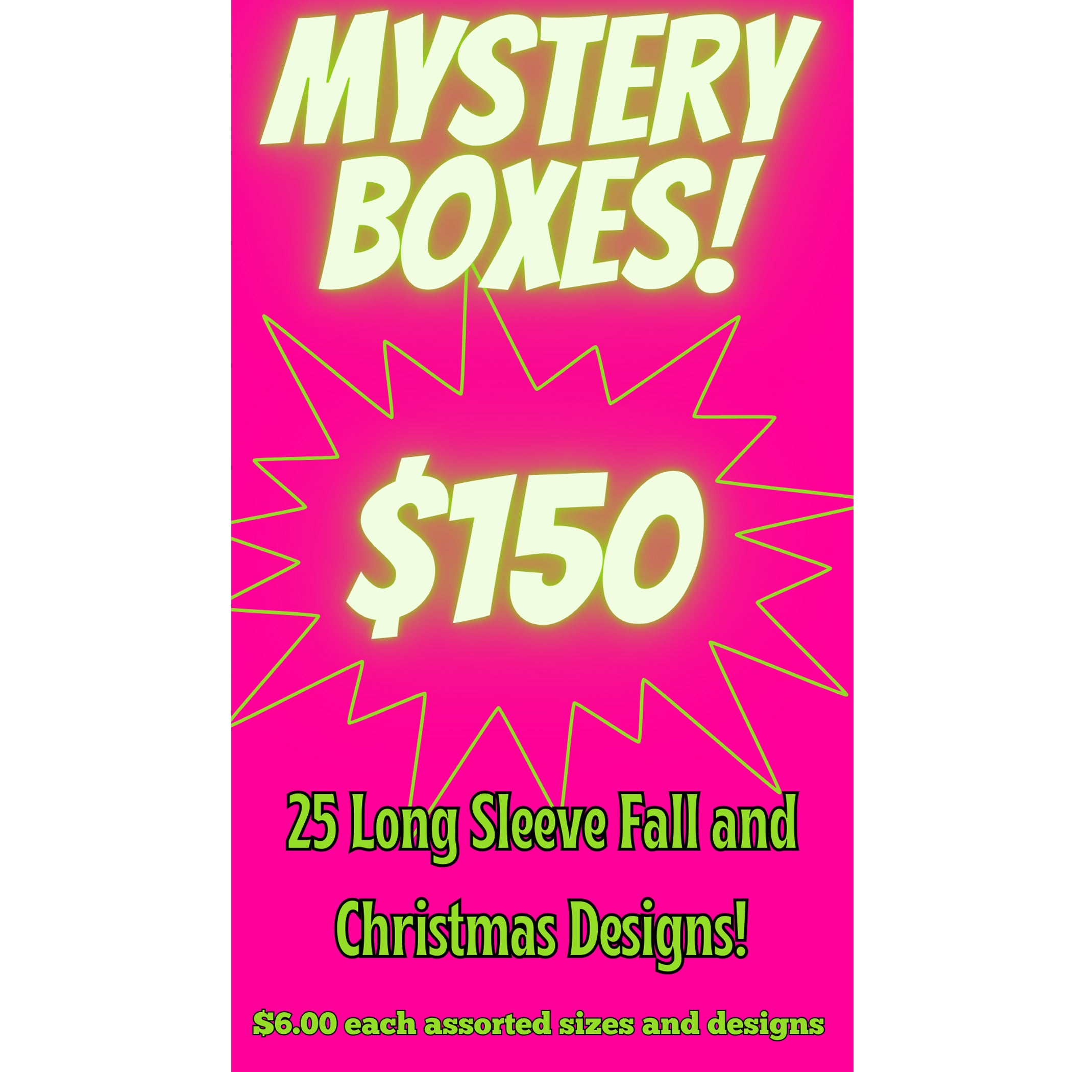 Mystery Box Long Sleeve - 25 Piece Fall and Christmas