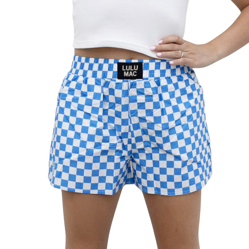 BXCK-ROYAL WHITE CHECK BOXER SHORT
