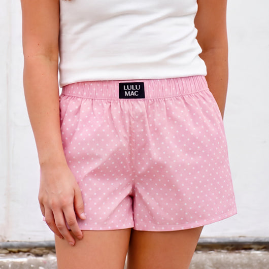 BXMPD- LIGHT PINK MINI POLKA DOT BOXER