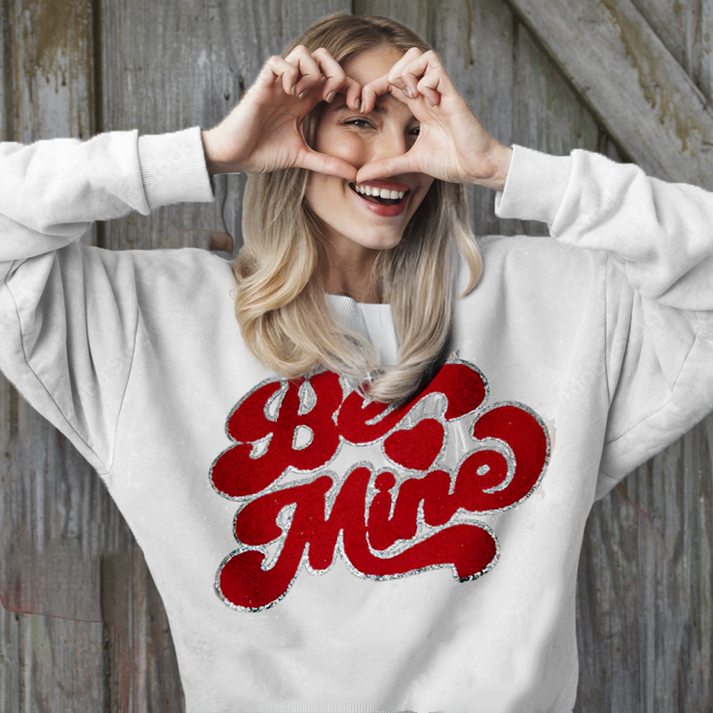 SW-6723 BE MINE Sweatshirt WHITE