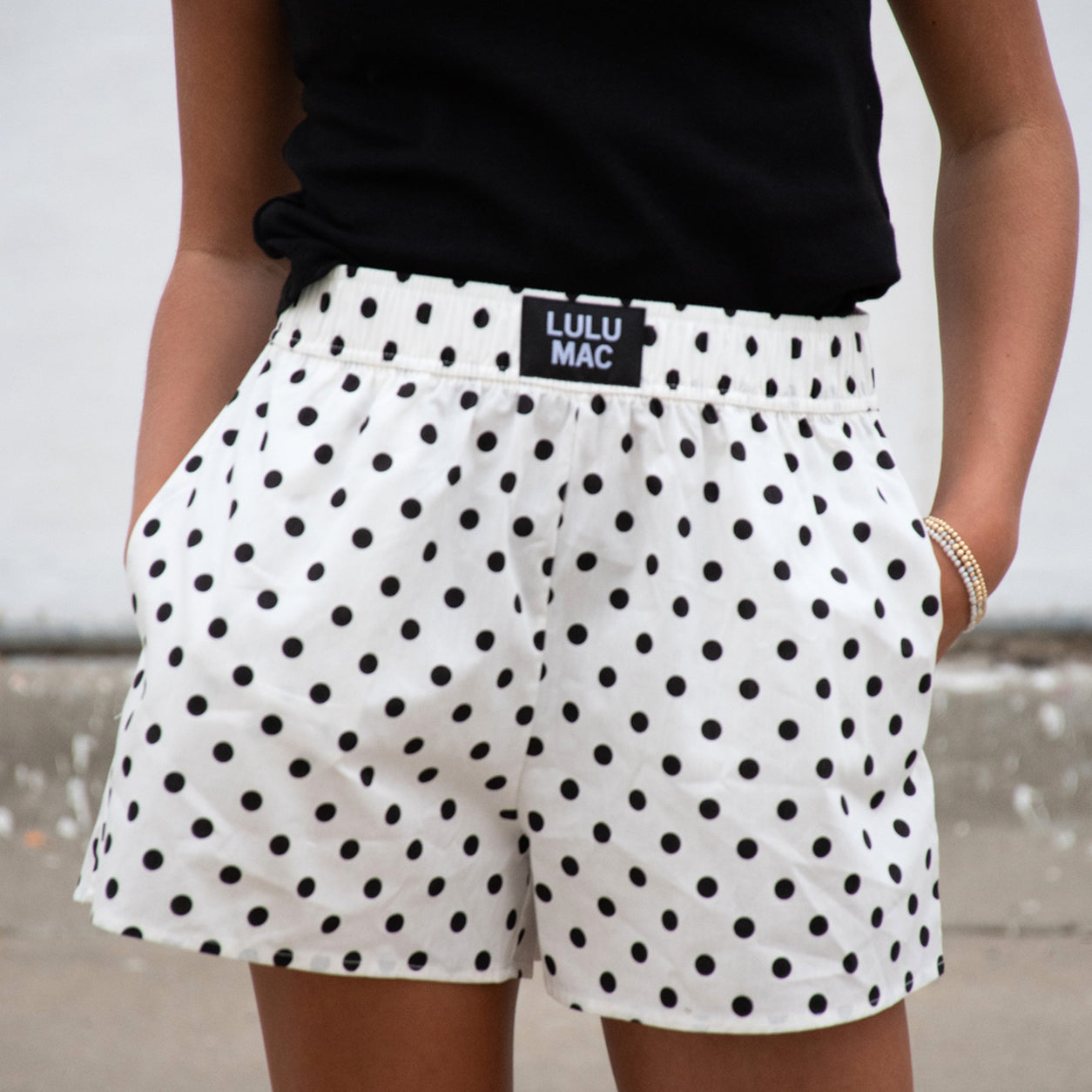 BXSPD-WHITE/BLACK SM POLKA DOT