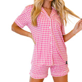 Lulu Mac PJ's- LM-PJ-1000 PINK GINGHAM