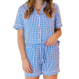 Lulu Mac PJ's- LM-PJ-1000 BLUE GINGHAM