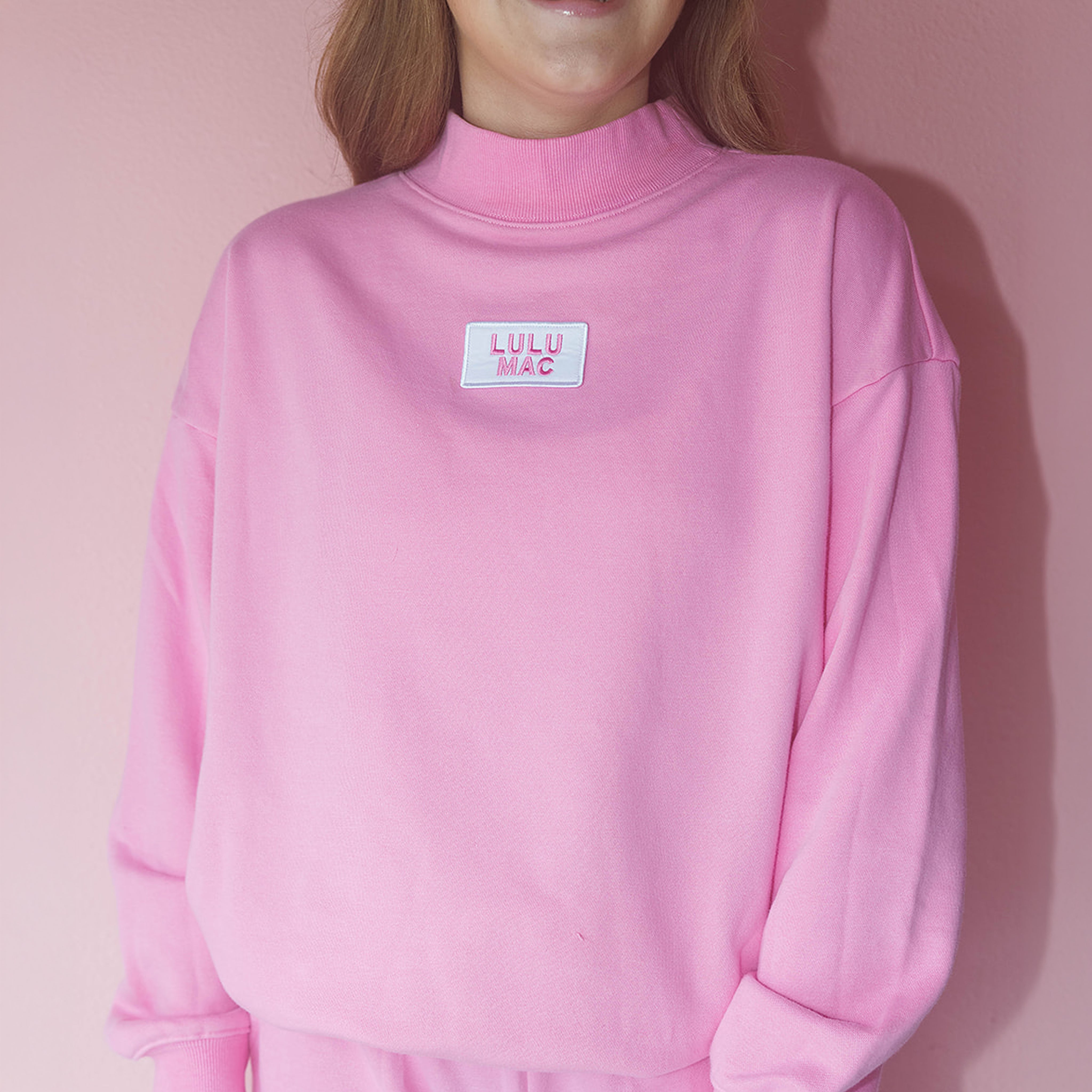 LM-TP-1001 LONGSLEEVE TERRY CLOTH TOP- BUBBLEGUM