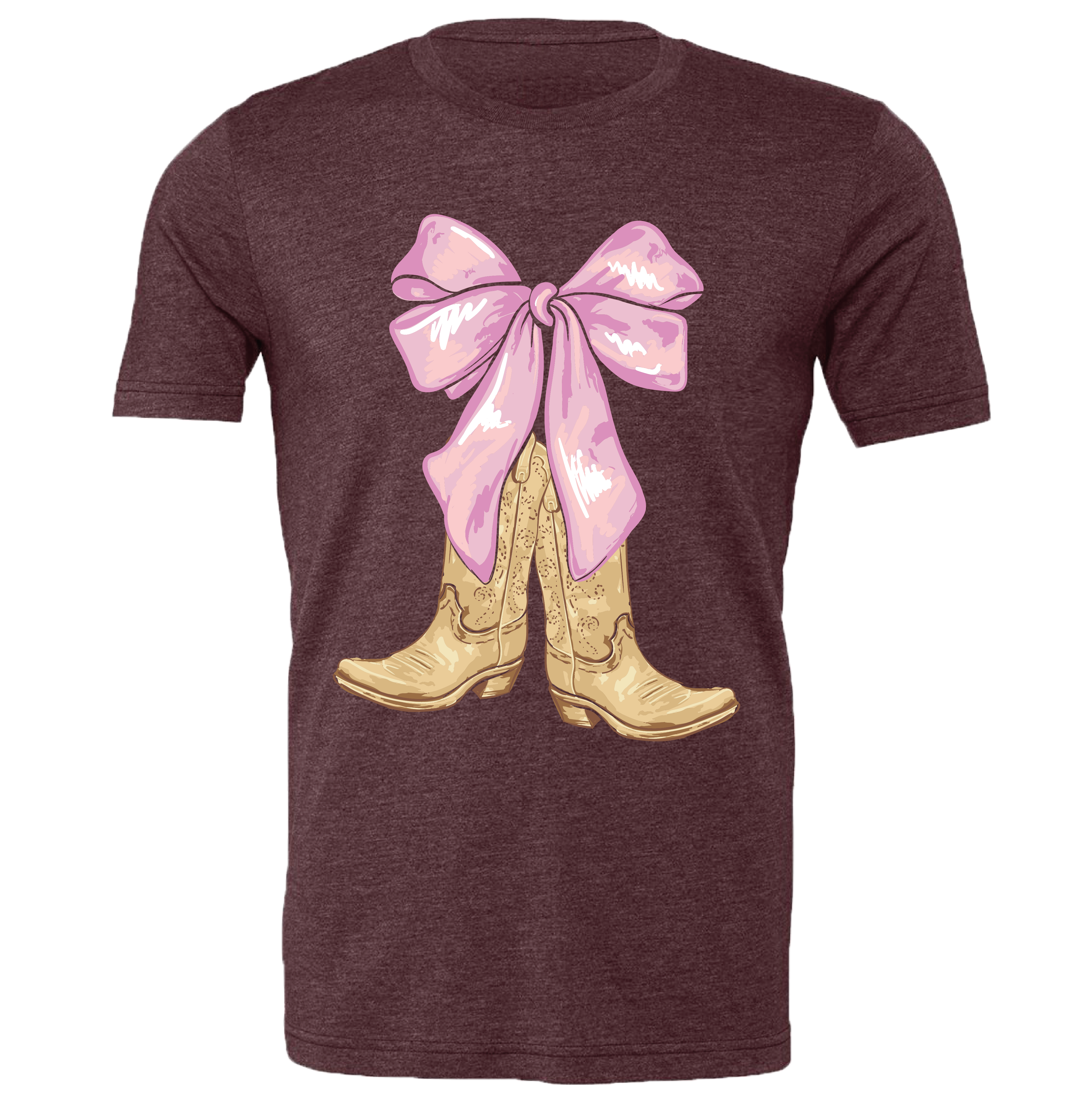 157 Bow Boots-Heather Maroon
