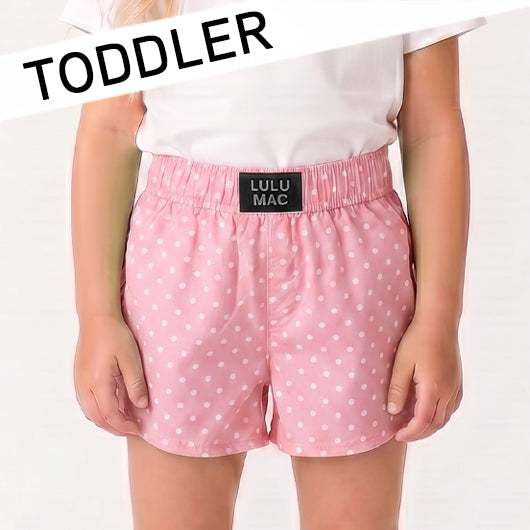 TD-SH-1010 Light Pink Mini Polka Dot TODDLER SHORT