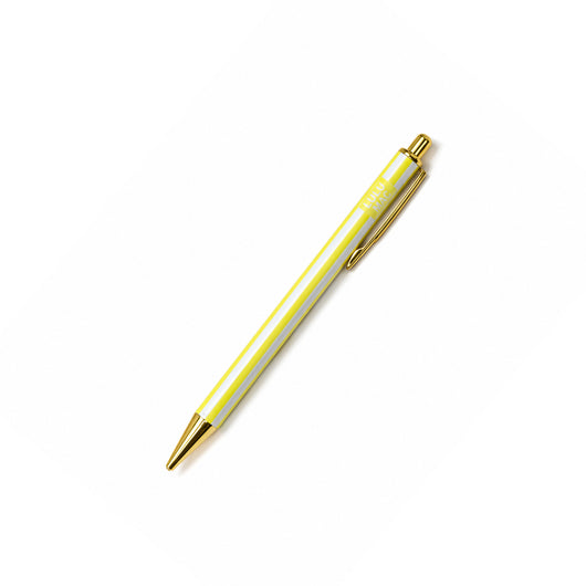 LM-PEN-DB Yellow/White Stripe Ink Pen