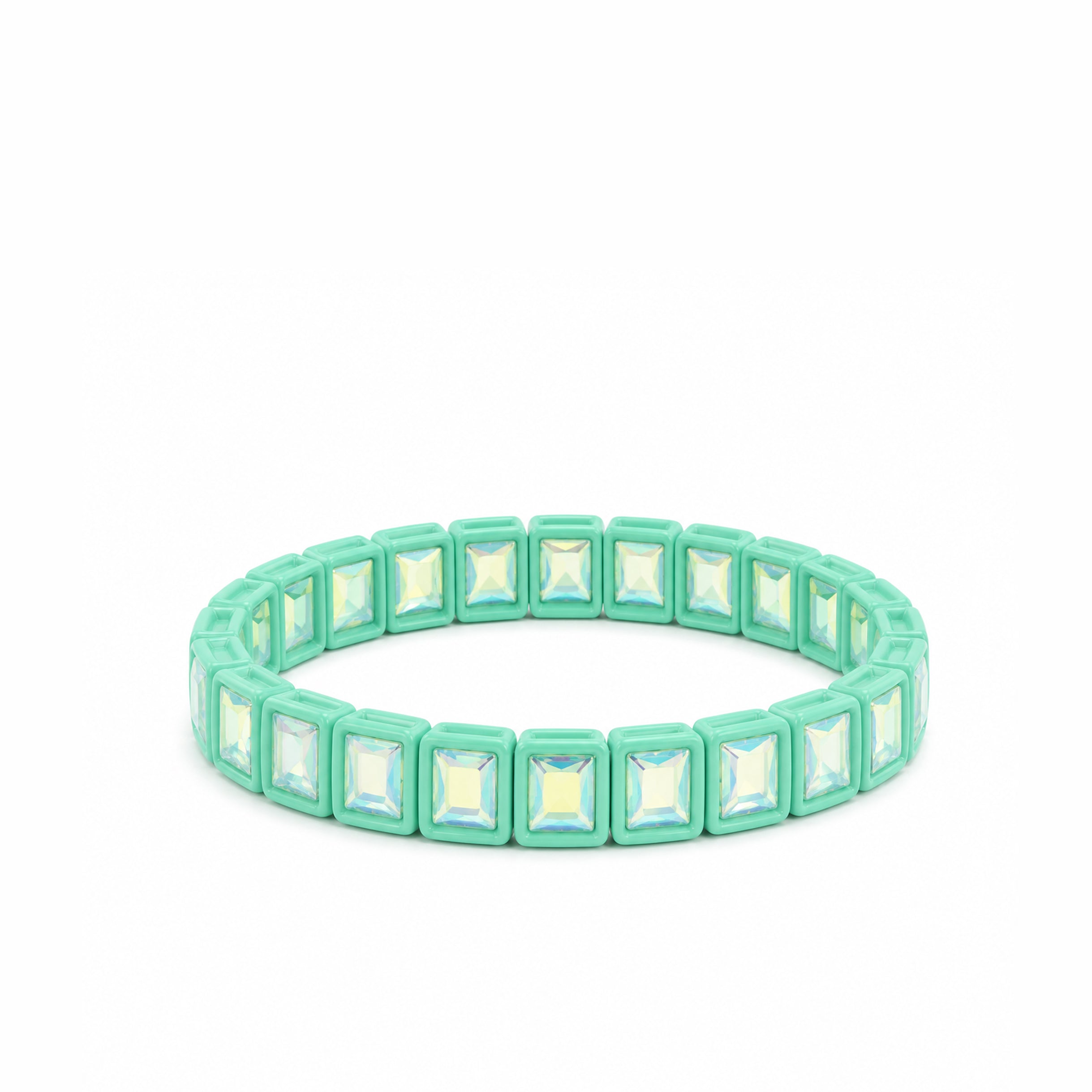 BR-RS-1002 Mint Rhinestone Bracelet