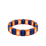 BR-RS-1002 Orange/NavyRhinestone Bracelet
