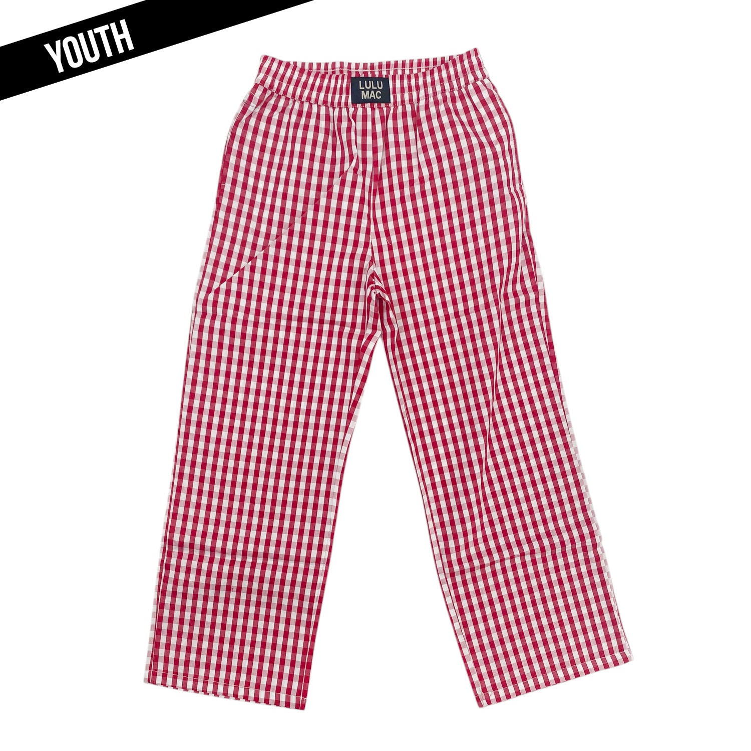 KD-KPA-1002-Red Gingham-Kids Pants