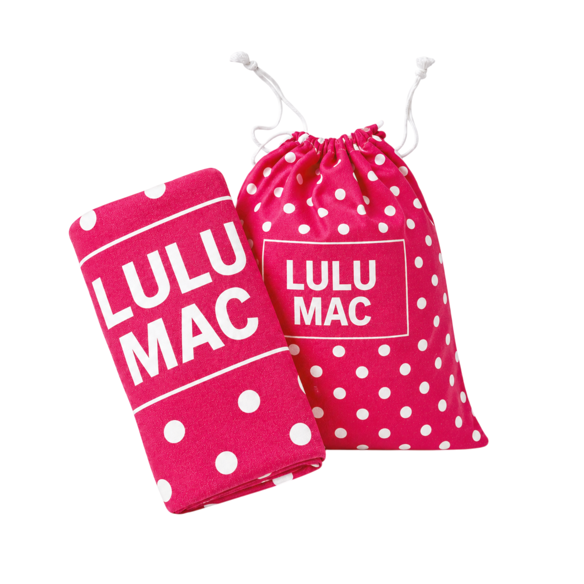 BT1413XL-Hot Pink/White Dot XL Beach Towel