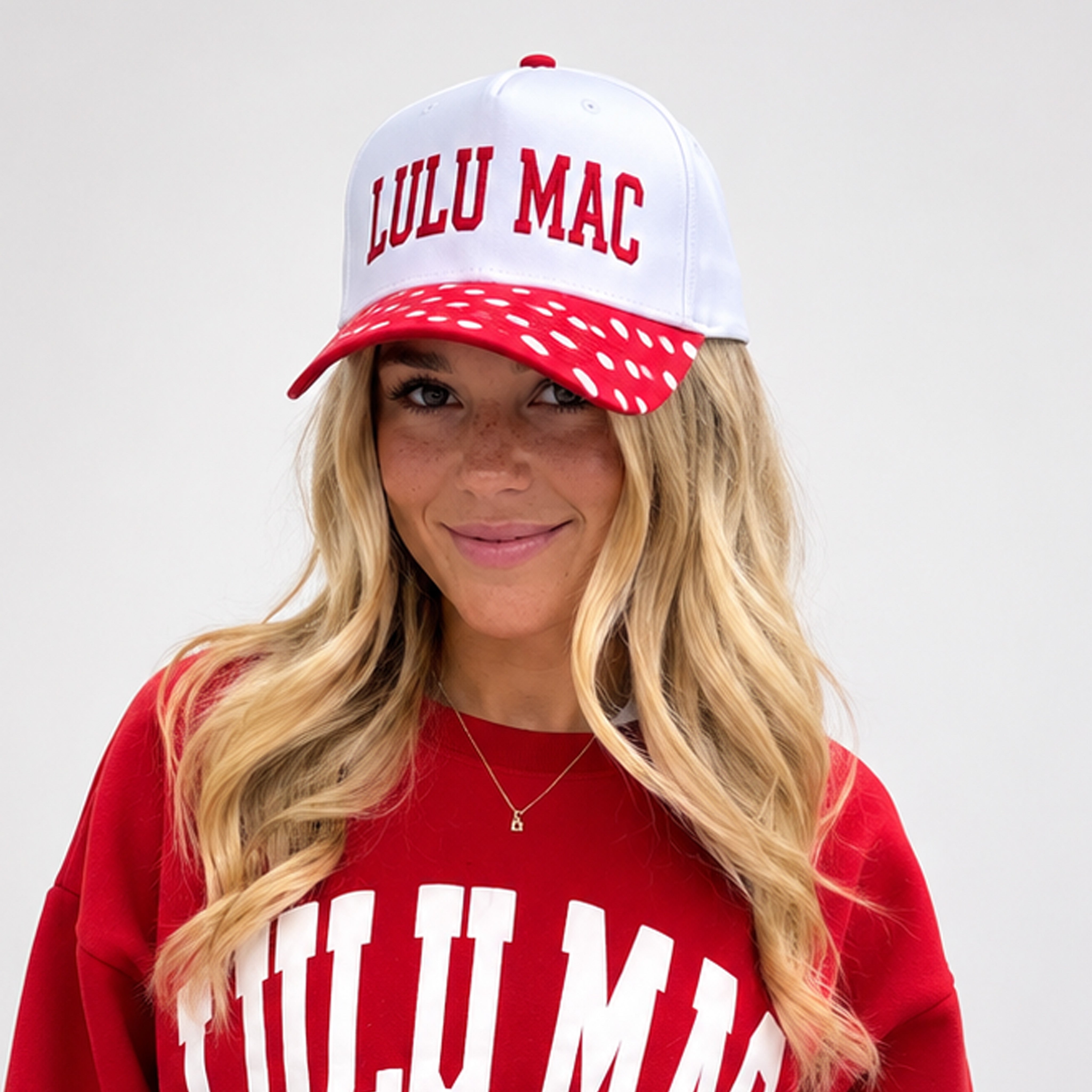 LM-CP-1002 Red/White Dot Cap