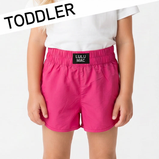 TD-SH-1000-HOT PINK TODDLER SOLID SHORT