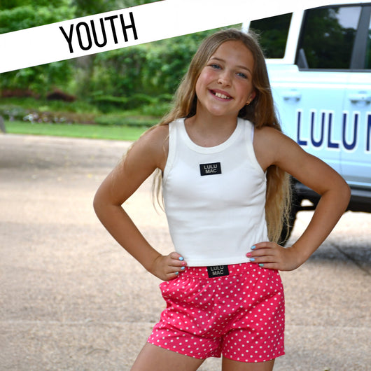 LM-KSH-1010 Hot Pink Mini Polka Dot KIDS SHORT