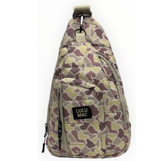 MP-5029 Puffer Metallic Sling Bag-Light Camo