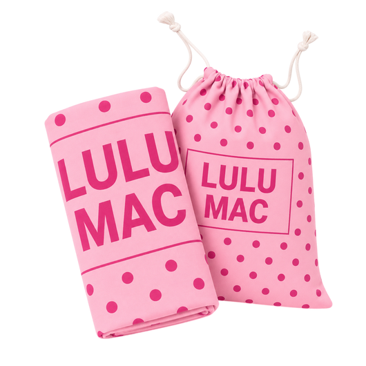 BT1413XL-Lt. Pink/Hot Pink Dot XL Beach Towel