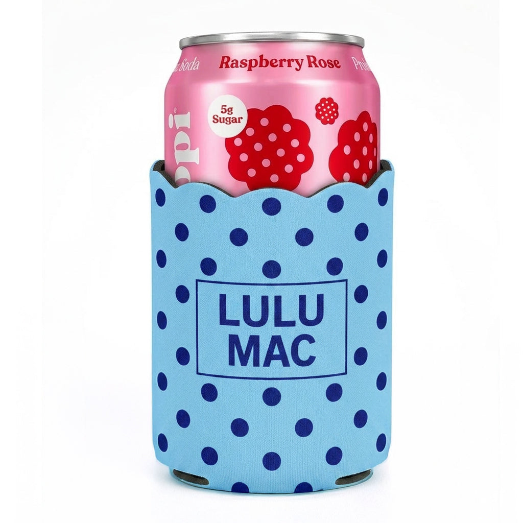 LM-KZ-1001 Light Blue/Navy Dot Koozie