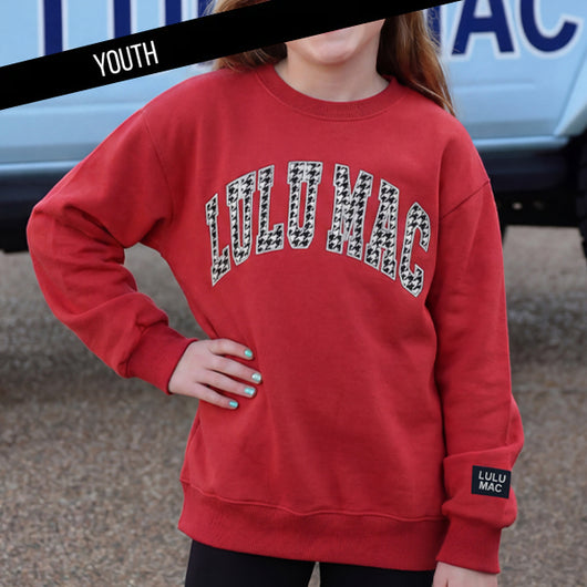 KD-SW-1009 Youth Crimson Houndstooth