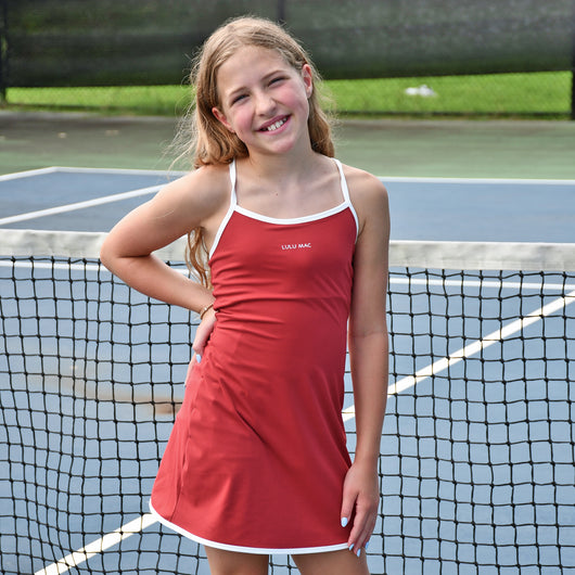 KD-DR-1000 Youth Athletic Dress - Crimson/White
