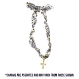 TW-1015 SCARF NECKLACE WITH CHARM