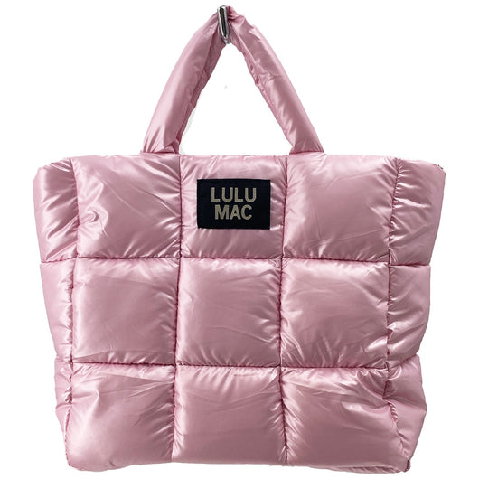 MP-8273 Large Puffer Metallic Handbag-Rose Gold