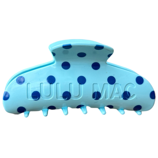LULU MAC HAIR CLIPS LM-HR-1001- Blue/Navy Dot
