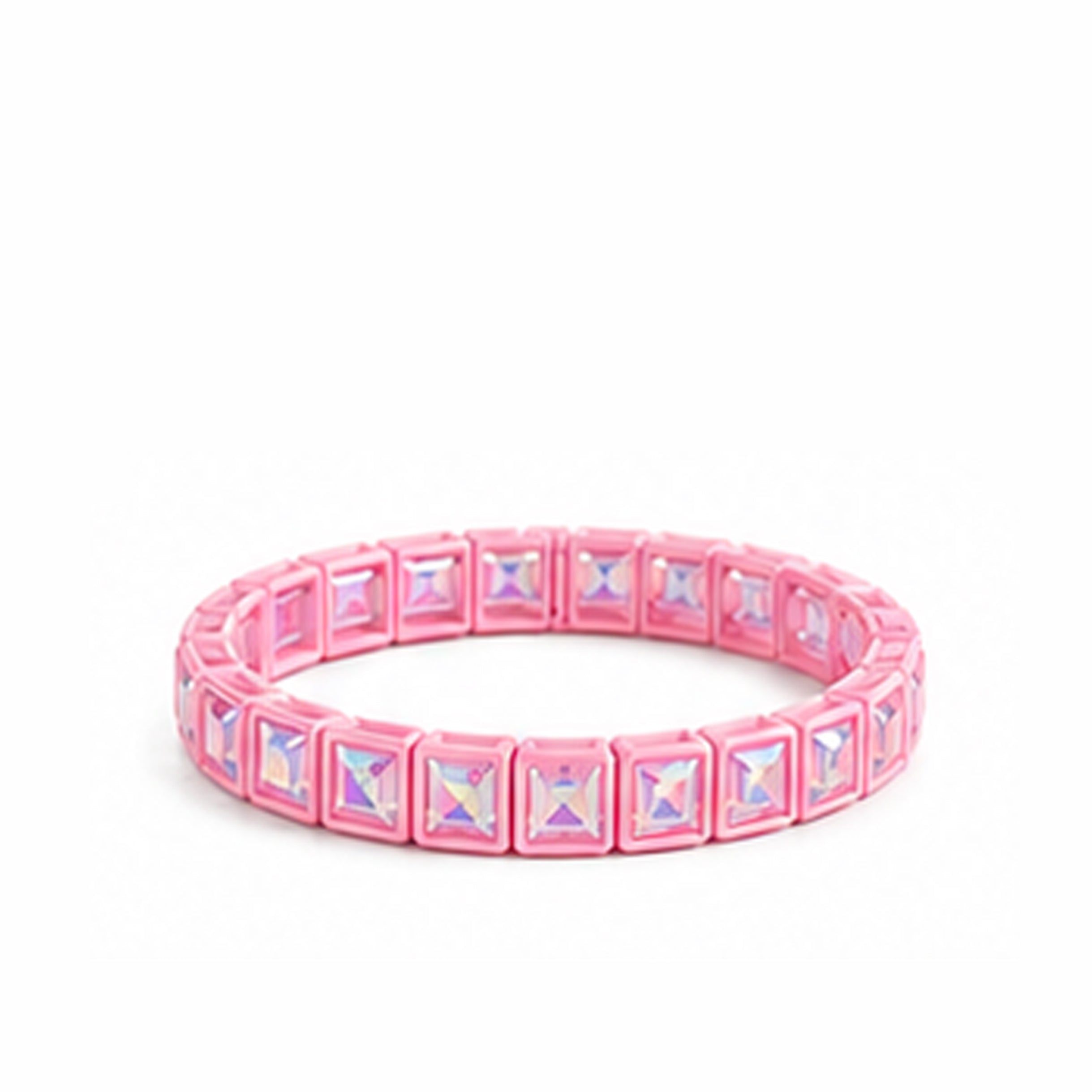 BR-RS-1002 Lt Pink Rhinestone Bracelet