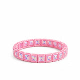 BR-RS-1002 Lt Pink Rhinestone Bracelet