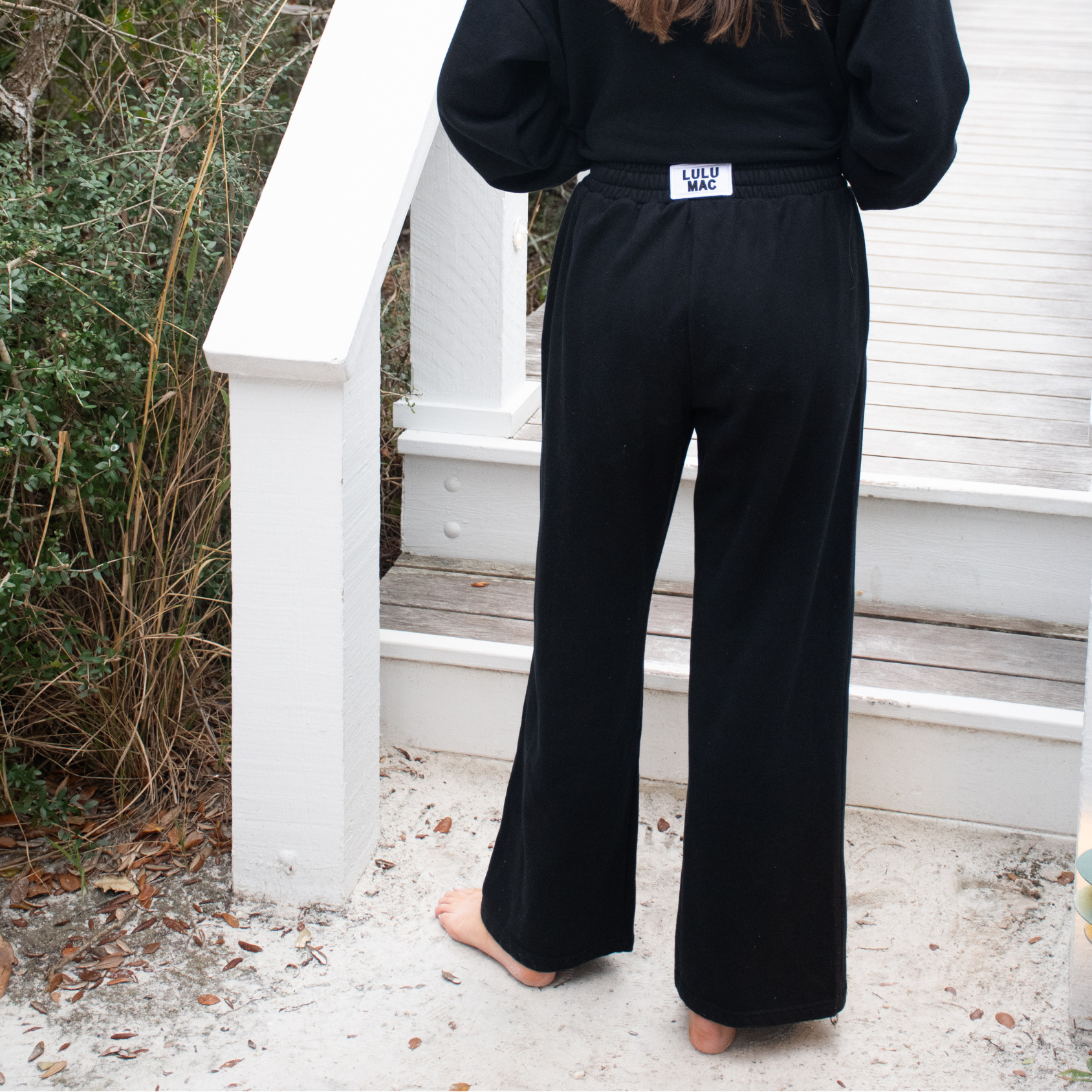 LM-PA-1001  TERRY CLOTH PANT-BLACK