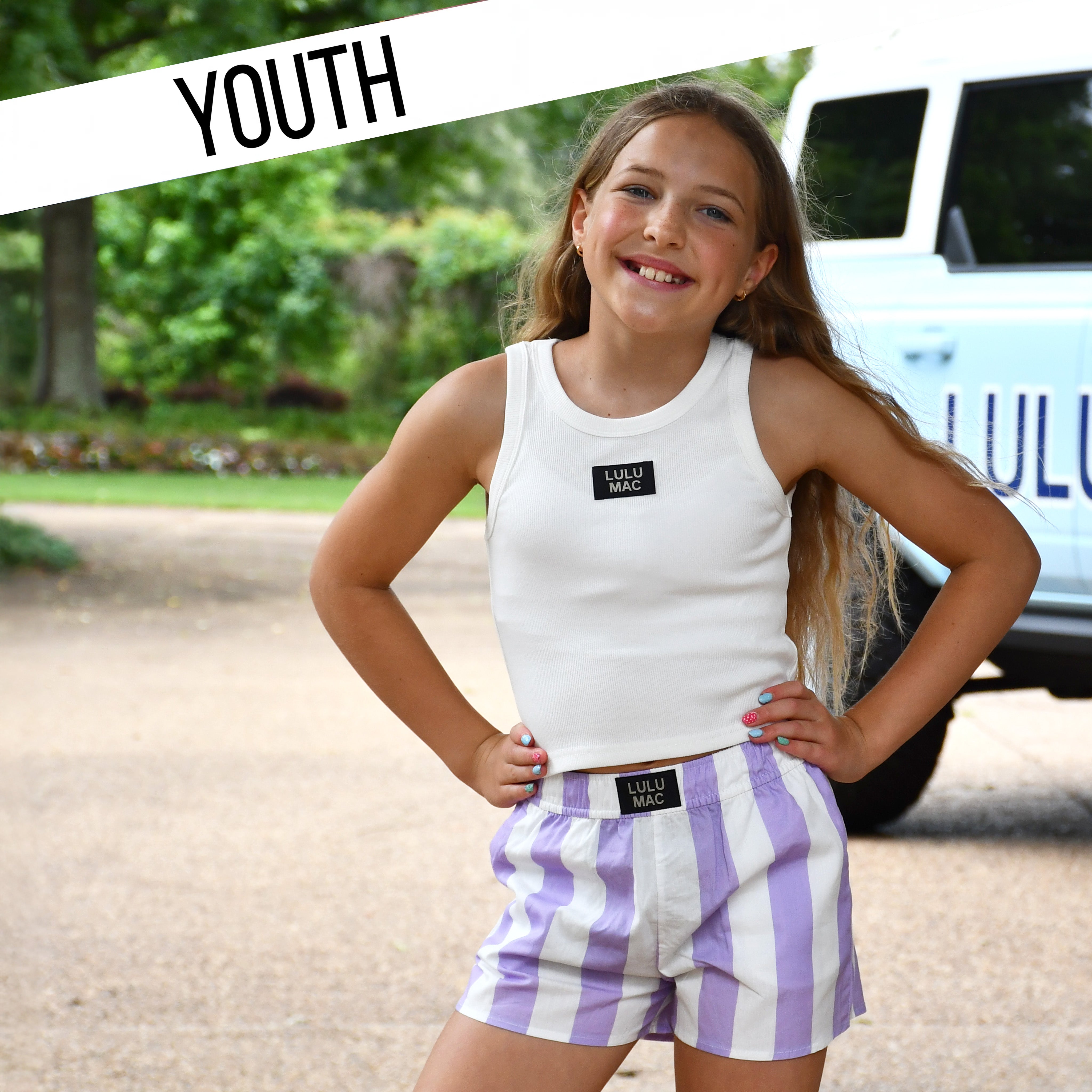 KDBX-DBS LAVENDER DARBY KIDS SHORTS