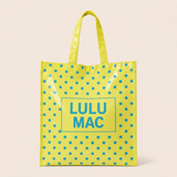 LM-BG-1004  REUSABLE TOTE -BUTTER BLUE DOT