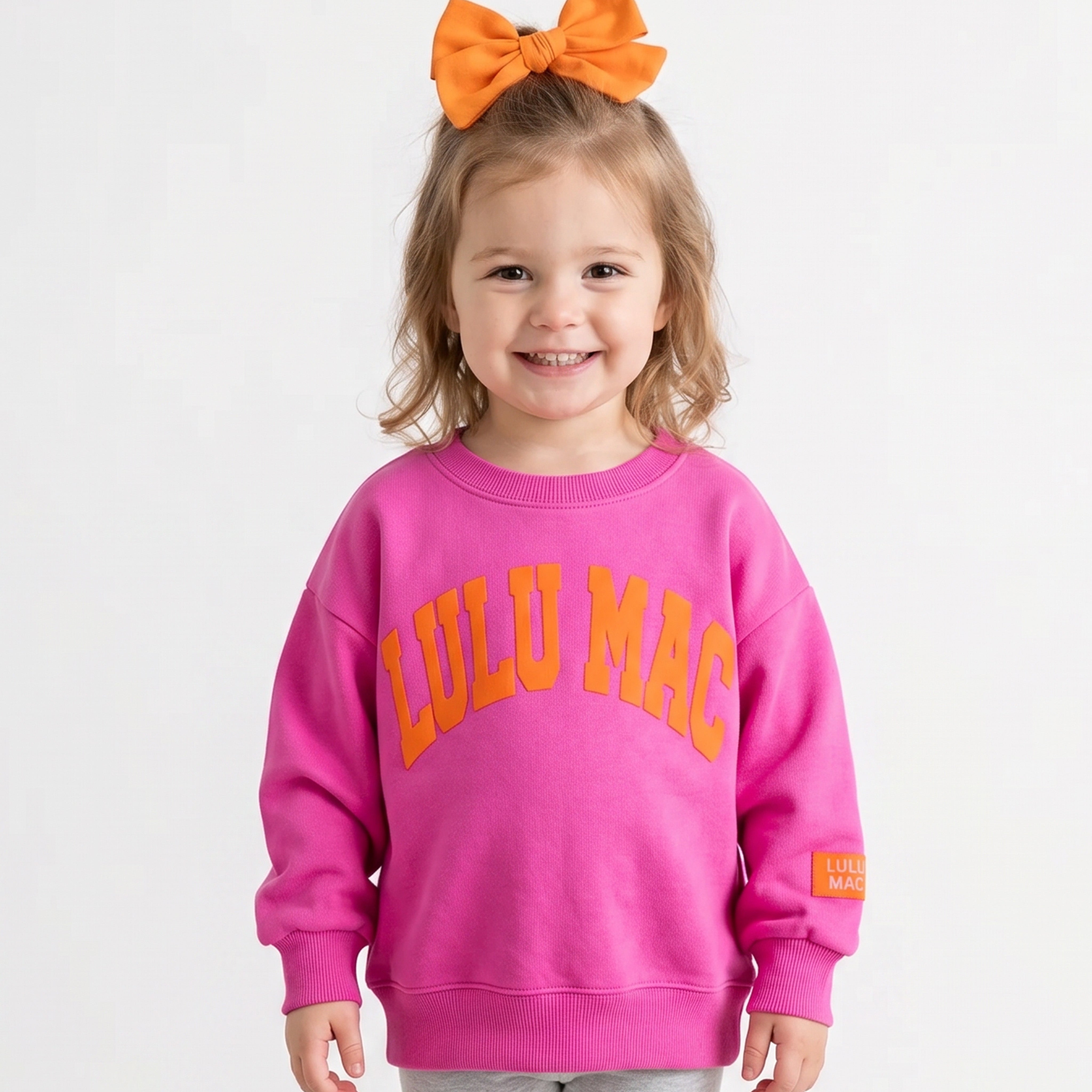 TD-SW-PUFF Toddler Pink with Orange