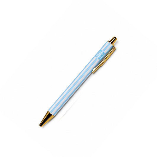 LM-PEN-DB Blue/White Stripe Ink Pen