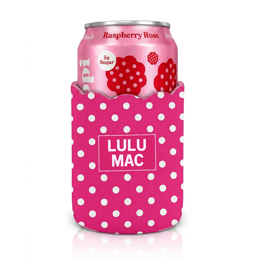 LM-KZ-1001 Hot Pink/White Dot Koozie