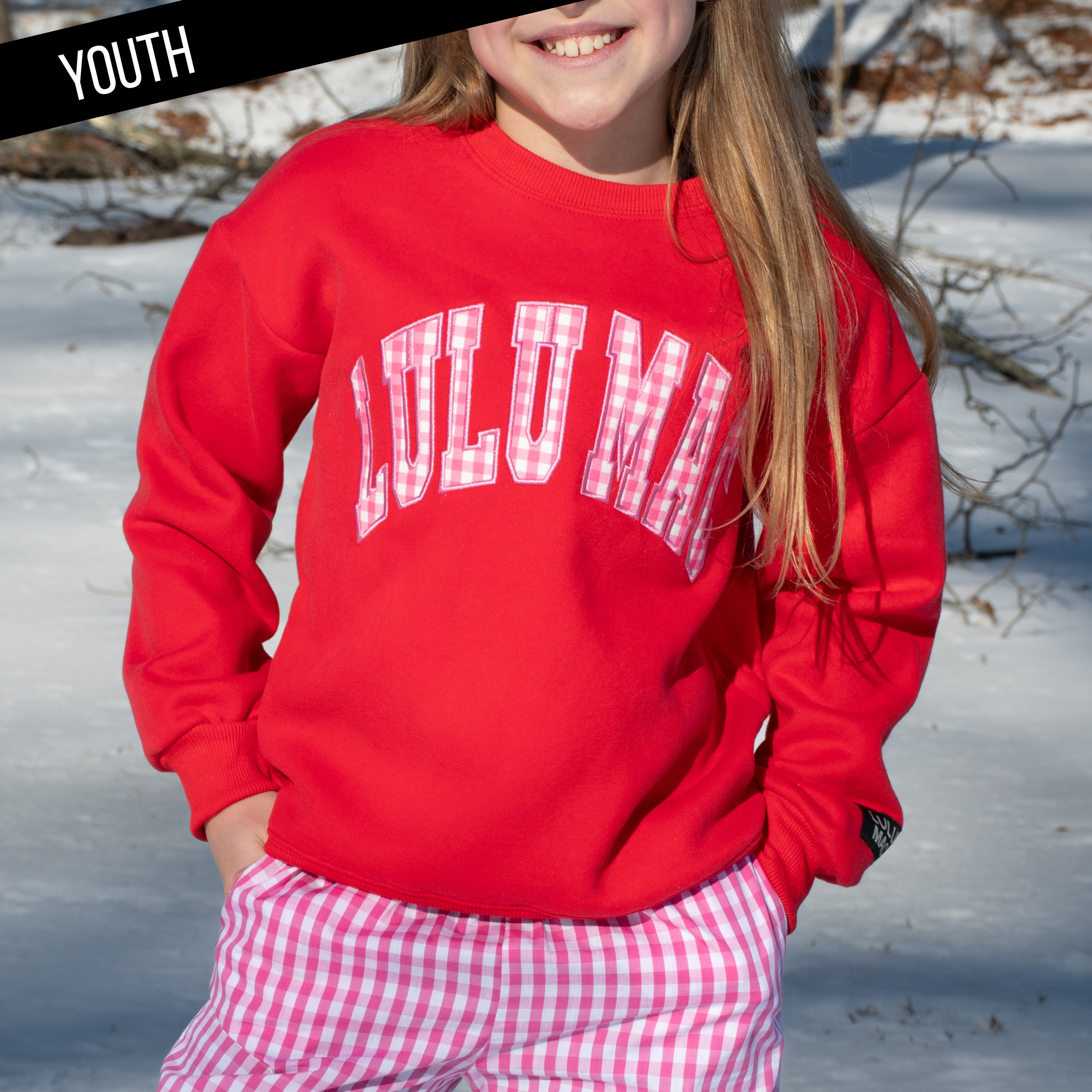KD-SW-1003 RED WITH PINK GINGHAM