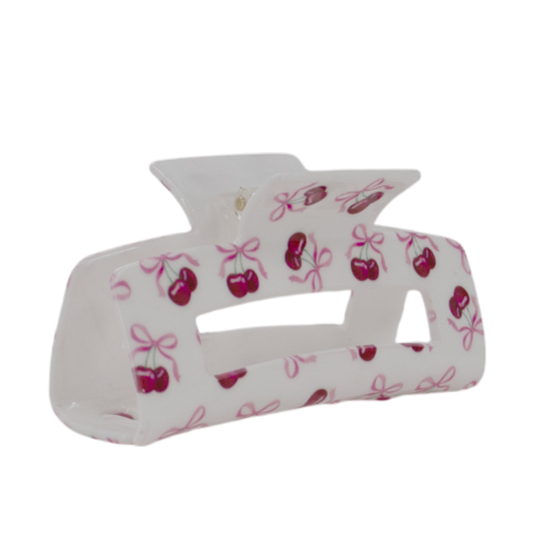 HCR-12M Large Rectangle Hair Clip- Cherry