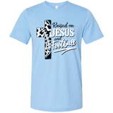 LM-294 Raised Football Jesus - Heather Carolina Blue