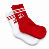 LM-SO-1000 Lulu Mac Socks 2 Pair Box-  RED/RED