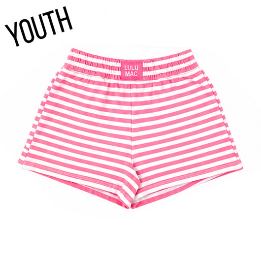 KD-MC-STRIPE MONO-TAG PATCH YOUTH SHORT-NEON PINK