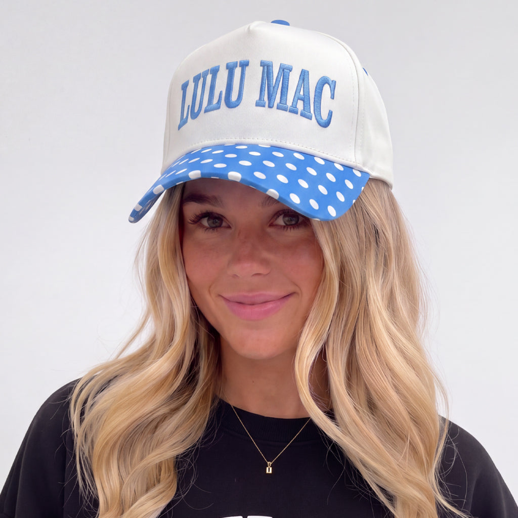 LM-CP-1002 Royal/White Dot Cap