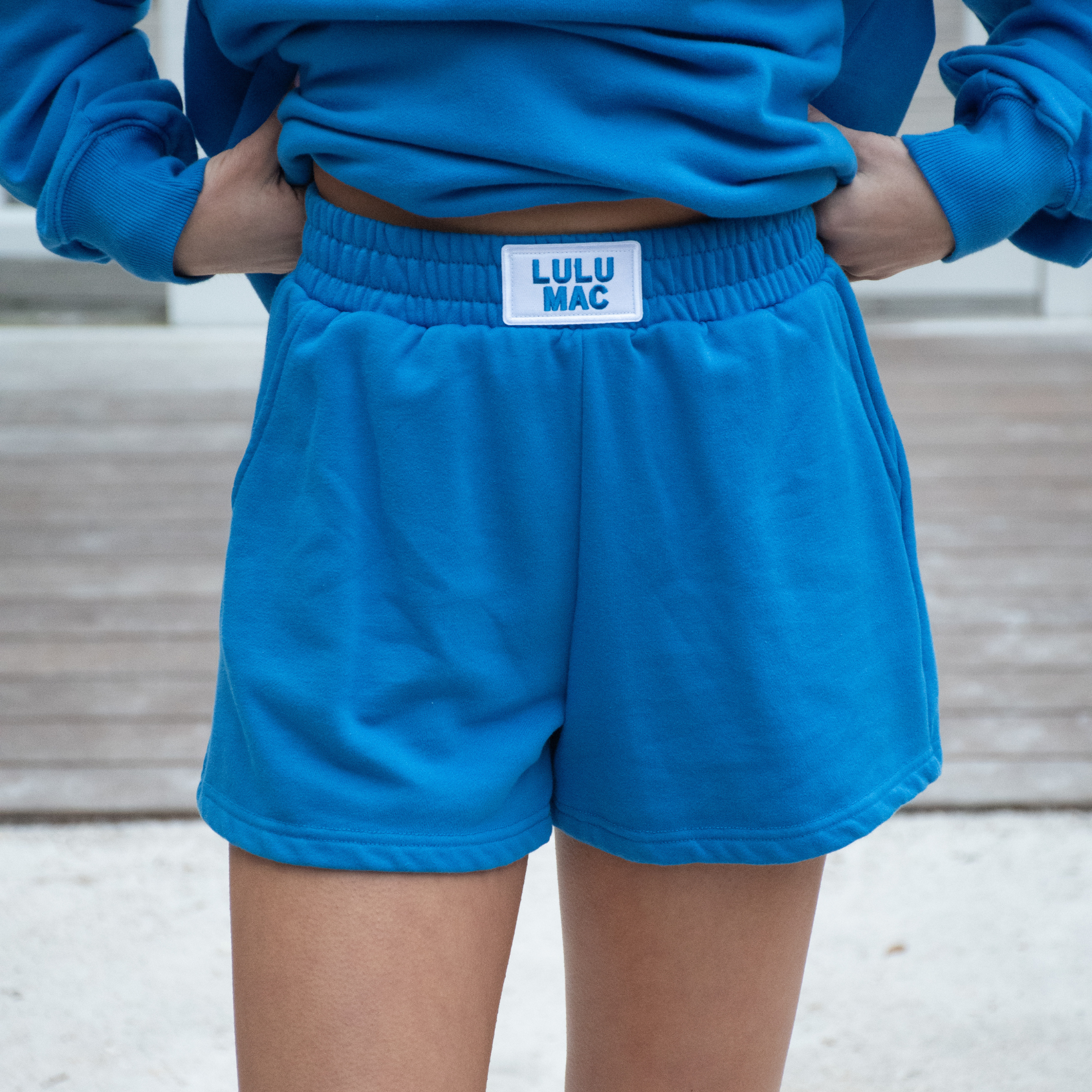 LM-SH-1001  TERRY CLOTH SHORT-BRIGHT BLUE