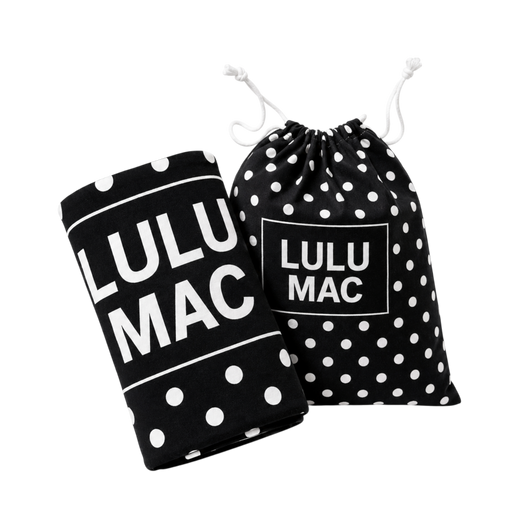 BT1413XL-Black/White Dot XL Beach Towel