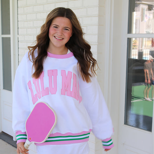 LM-SW-1004 Social Society White/Pink Stitch