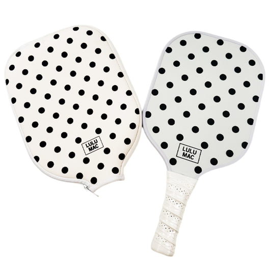 PB-PD-8112 White/Black Dot Pickleball Paddle
