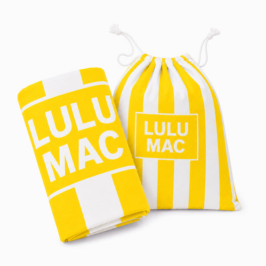 BT1413XL-Yellow  Stripe XL Darby Beach Towel