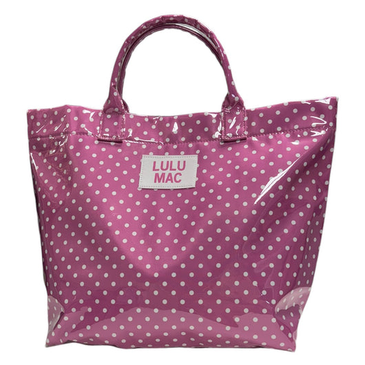 LM-BG-1003 TOTE BAG PINK/WHITE DOT