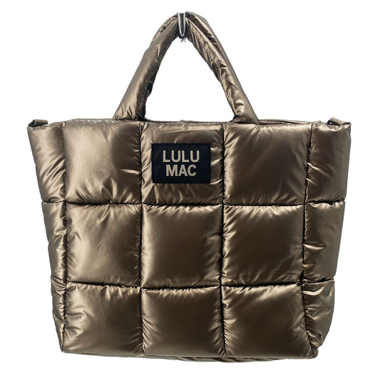 MP-8273 Large Puffer Metallic Handbag-Olive