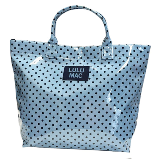 LM-BG-1003 TOTE BAG LIGHT BLUE/NAVY DOT