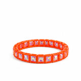 BR-RS-1002 Orange Rhinestone Bracelet