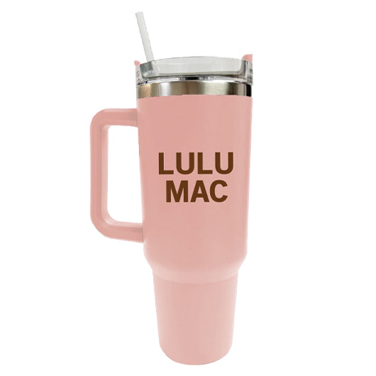 SC-4412-LM Morgan Tumbler Light Pink with Chocolate Logo